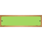 Lime Green Solid Blank Novelty Wood Mounted Metal Small Street Sign WB-K-032
