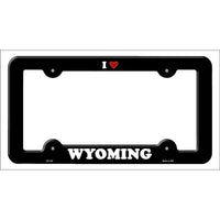 Love Wyoming Novelty Metal License Plate Frame LPF-327