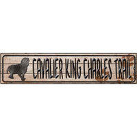 Cavalier King Charles Trail Novelty Metal Small Street Sign K-047