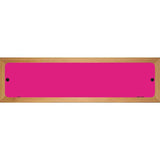 Pink Solid Blank Novelty Wood Mounted Metal Small Street Sign WB-K-022