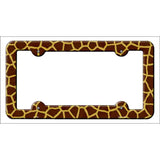 Giraffe Print Novelty Metal License Plate Frame LPF-038