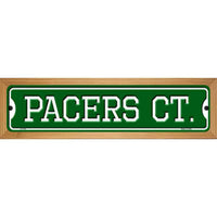 Pacers Ct Novelty Wood Mounted Small Metal Street Sign WB-K-1016