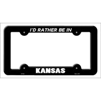 Be In Kansas Novelty Metal License Plate Frame LPF-343