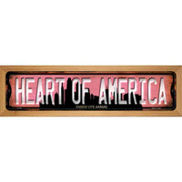 Kansas City Kansas Heart of America Wood Mounted Small Metal Street Sign