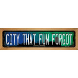 Ottawa Ontario The City That Fun Forgot Wood Mounted Small Metal Street Sign