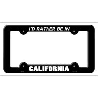 Be In California Novelty Metal License Plate Frame LPF-332
