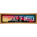 Indianapolis Indiana Crossroads of America Wood Mounted Small Metal Street Sign