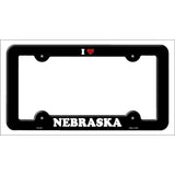 Love Nebraska Novelty Metal License Plate Frame LPF-304