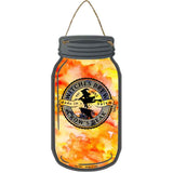 Crows Beak Orange Novelty Metal Mason Jar Sign