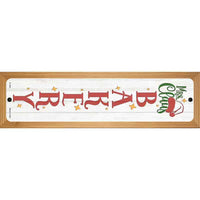 Mrs Claus Bakery White Novelty Wood Mounted Small Metal Street Sign WB-K-1690