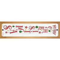Merry Christmas Ornaments White Novelty Wood Mounted Small Metal Street Sign WB-K-1652