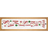 Merry Christmas Ornaments White Novelty Wood Mounted Small Metal Street Sign WB-K-1652