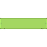 Lime Green Solid Blank Small Street Sign K-032