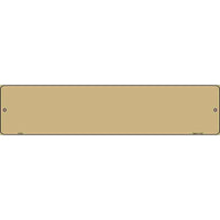 Gold Solid Blank Small Street Sign K-034