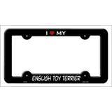 English Toy Terrier Novelty Metal License Plate Frame LPF-204