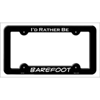 Barefoot Novelty Metal License Plate Frame LPF-132