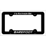 Barefoot Novelty Metal License Plate Frame LPF-132