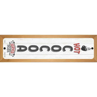 Hot Cocoa White Novelty Wood Mounted Small Metal Street Sign WB-K-1696