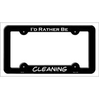 Cleaning Novelty Metal License Plate Frame LPF-183