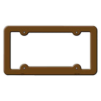 Brown Solid Novelty Metal License Plate Frame LPF-011