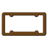 Brown Solid Novelty Metal License Plate Frame LPF-011