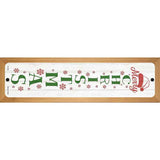 Merry Christmas White Novelty Wood Mounted Small Metal Street Sign WB-K-1660