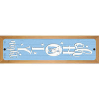 Oh Holy Night Blue Novelty Wood Mounted Small Metal Street Sign WB-K-1685