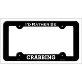 Crabbing Novelty Metal License Plate Frame LPF-140