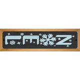 Noel Black Novelty Wood Mounted Small Metal Street Sign WB-K-1659