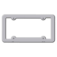 Gray Solid Novelty Metal License Plate Frame LPF-009