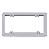 Gray Solid Novelty Metal License Plate Frame LPF-009