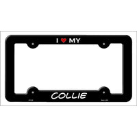 Collie Novelty Metal License Plate Frame LPF-229