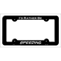 Speeding Novelty Metal License Plate Frame LPF-126