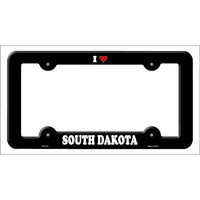 Love South Dakota Novelty Metal License Plate Frame LPF-318