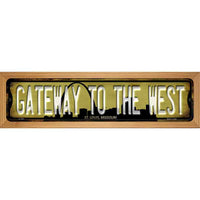 St Louis Missouri Gateway to the West Wood Mounted Small Metal Street Sign