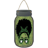 Weed Lady Novelty Metal Mason Jar Sign