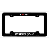 Bearded Colie Novelty Metal License Plate Frame LPF-197