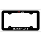 Bearded Colie Novelty Metal License Plate Frame LPF-197