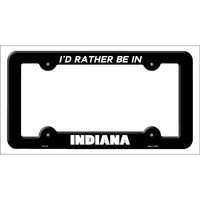 Be In Indiana Novelty Metal License Plate Frame LPF-341