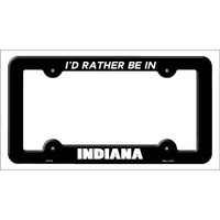 Be In Indiana Novelty Metal License Plate Frame LPF-341