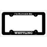 Whittling Novelty Metal License Plate Frame LPF-135