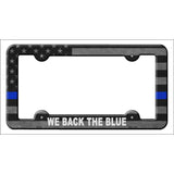 We Back The Blue Novelty Metal License Plate Frame