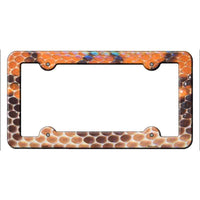 Snake Skin Novelty Metal License Plate Frame LPF-047