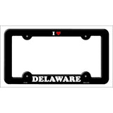 Love Delaware Novelty Metal License Plate Frame LPF-285