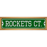 Rockets Ct Novelty Wood Mounted Small Metal Street Sign WB-K-1015