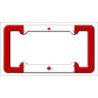 Canada Flag Novelty Metal License Plate Frame LPF-437