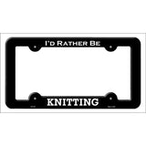 Knitting Novelty Metal License Plate Frame LPF-105