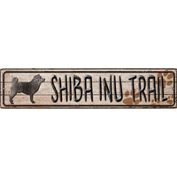 Shiba Inu Trail Novelty Metal Small Street Sign K-086