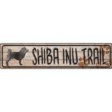 Shiba Inu Trail Novelty Metal Small Street Sign K-086