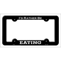 Eating Novelty Metal License Plate Frame LPF-060